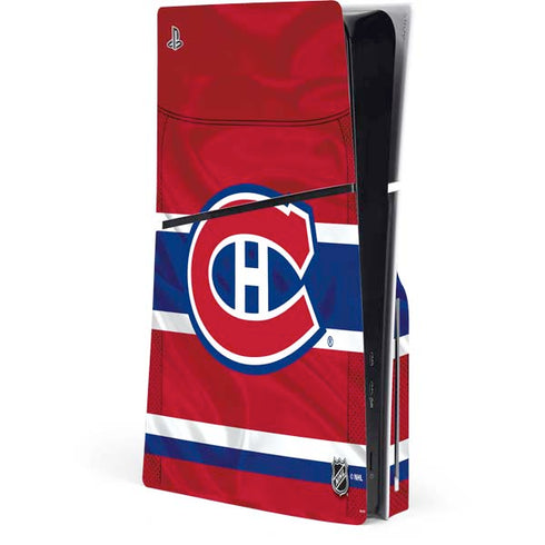 NHL Montreal Canadiens Home Jersey PS5 Slim Disk Console Skin