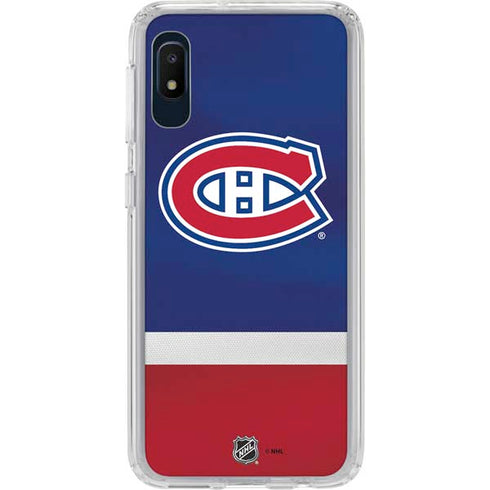 NHL Montreal Canadiens Jersey Galaxy A10e Clear Case