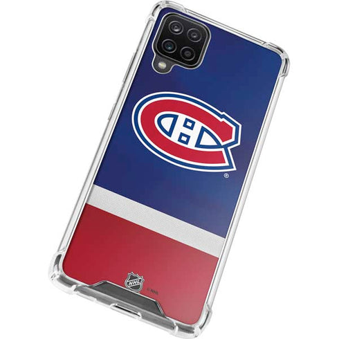 NHL Montreal Canadiens Jersey Galaxy A12 Clear Case