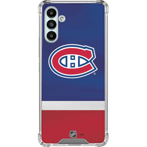 NHL Montreal Canadiens Jersey Galaxy A13 5G Clear Case