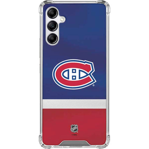 NHL Montreal Canadiens Jersey Galaxy A15 5G Clear Case