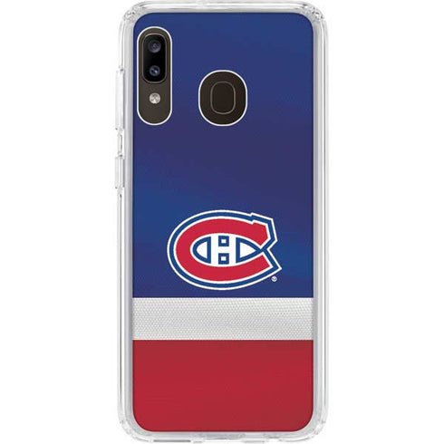 NHL Montreal Canadiens Jersey Galaxy A20 Clear Case