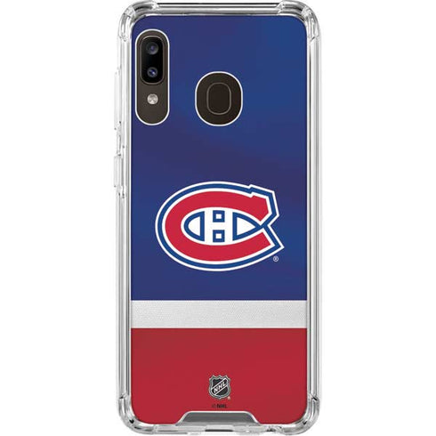 NHL Montreal Canadiens Jersey Galaxy A30 Clear Case