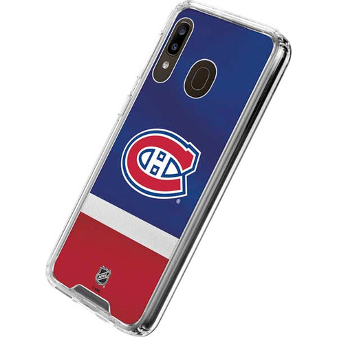NHL Montreal Canadiens Jersey Galaxy A30 Clear Case