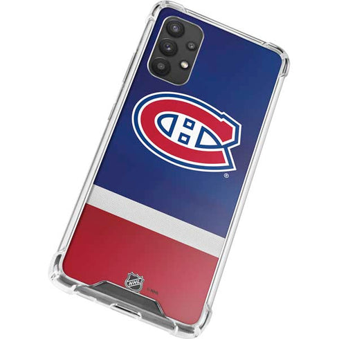 NHL Montreal Canadiens Jersey Galaxy A32 5G Clear Case