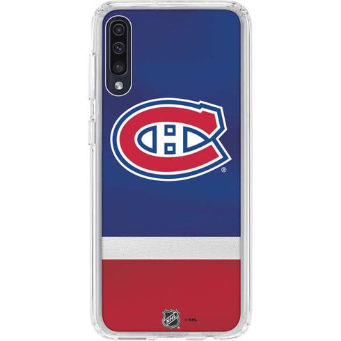 NHL Montreal Canadiens Jersey Galaxy A50 Clear Case