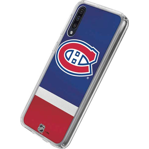 NHL Montreal Canadiens Jersey Galaxy A50 Clear Case