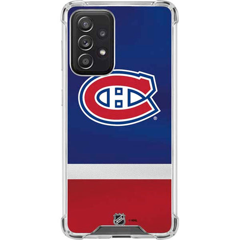 NHL Montreal Canadiens Jersey Galaxy A52 5G Clear Case