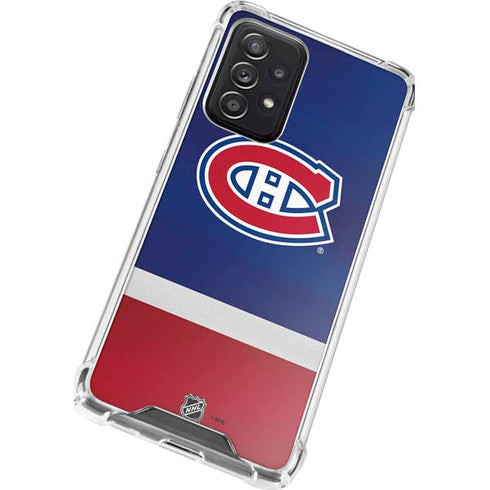 NHL Montreal Canadiens Jersey Galaxy A52 5G Clear Case