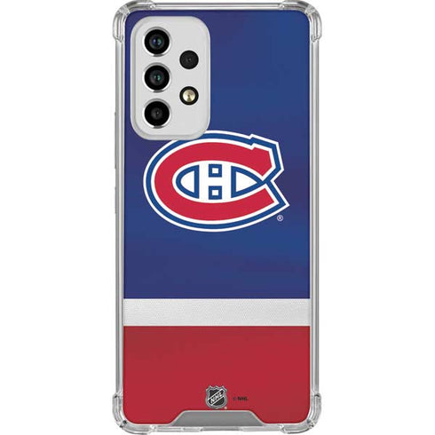 NHL Montreal Canadiens Jersey Galaxy A53 5G Clear Case