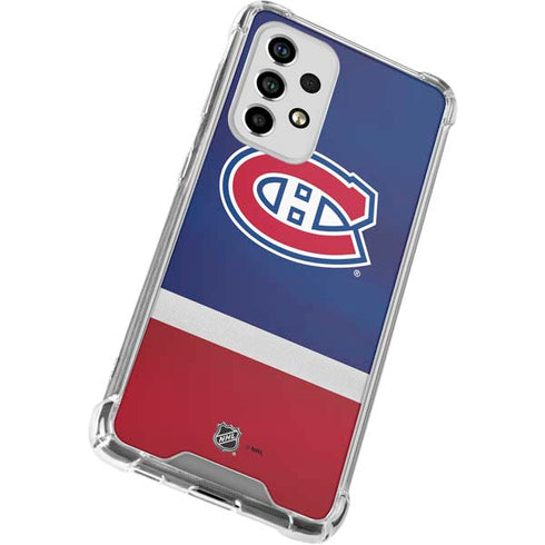 NHL Montreal Canadiens Jersey Galaxy A53 5G Clear Case