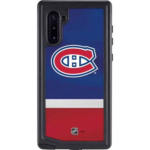 NHL Montreal Canadiens Jersey Galaxy Note 10 Waterproof Case