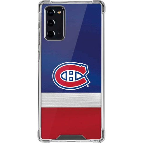 NHL Montreal Canadiens Jersey Galaxy Note20 5G Clear Case