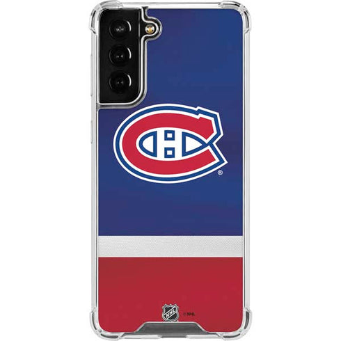 NHL Montreal Canadiens Jersey Galaxy S21 FE Clear Case