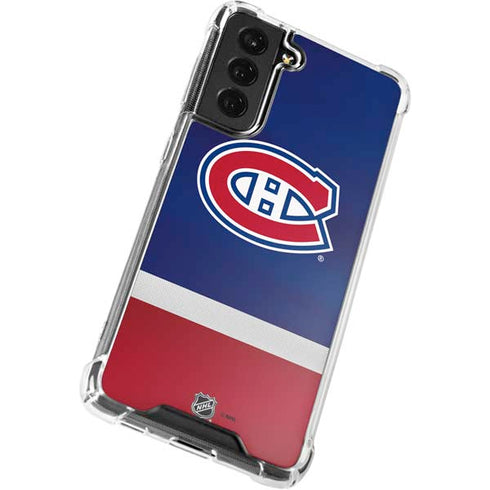 NHL Montreal Canadiens Jersey Galaxy S21 FE Clear Case