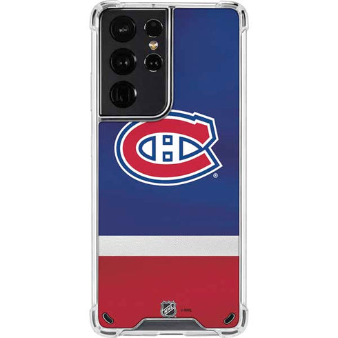 NHL Montreal Canadiens Jersey Galaxy S21 Ultra 5G Clear Case