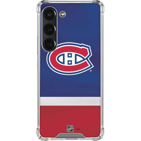 NHL Montreal Canadiens Jersey Galaxy S23 Clear Case