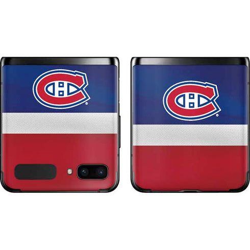 NHL Montreal Canadiens Jersey Galaxy Z Flip Skin