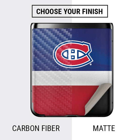 NHL Montreal Canadiens Jersey Galaxy Z Flip Skin