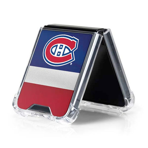 NHL Montreal Canadiens Jersey Galaxy Z Flip5 5G Clear Case