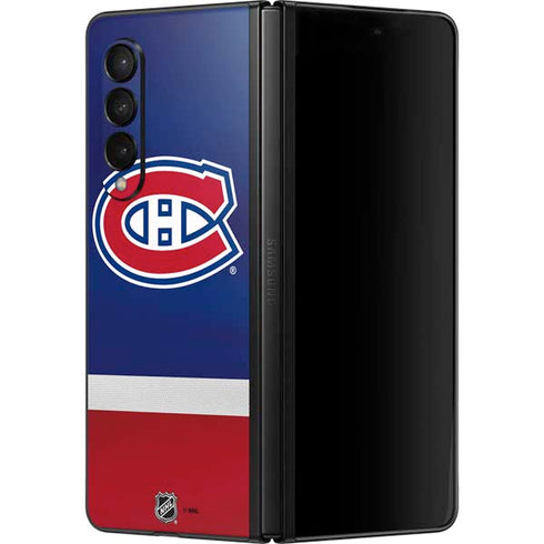 NHL Montreal Canadiens Jersey Galaxy Z Fold3 5G Skin