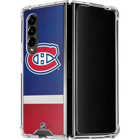 NHL Montreal Canadiens Jersey Galaxy Z Fold4 5G Clear Case