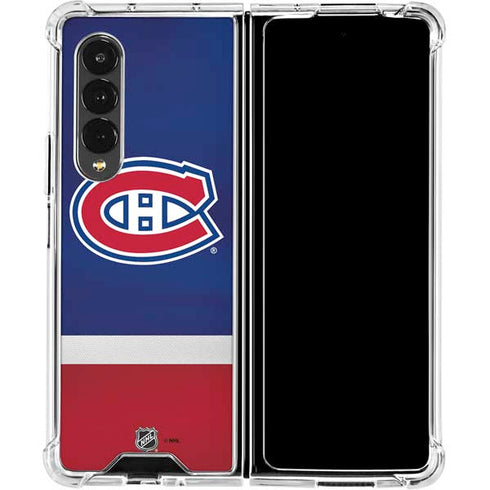 NHL Montreal Canadiens Jersey Galaxy Z Fold4 5G Clear Case