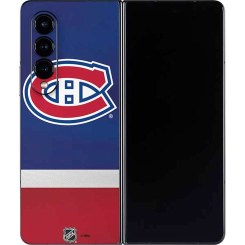 NHL Montreal Canadiens Jersey Galaxy Z Fold4 5G Skin