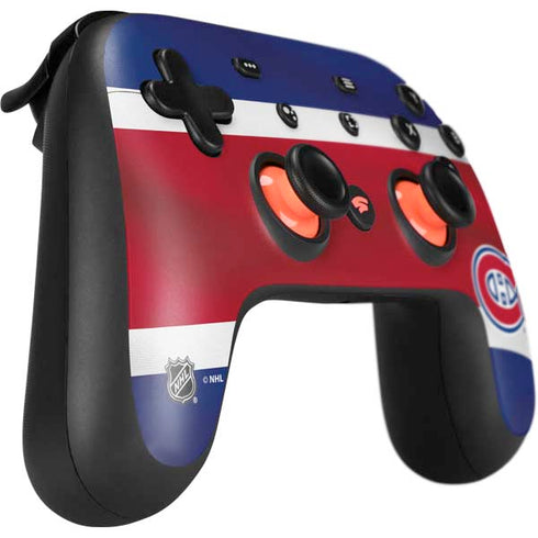 NHL Montreal Canadiens Jersey Google Stadia Controller Skin