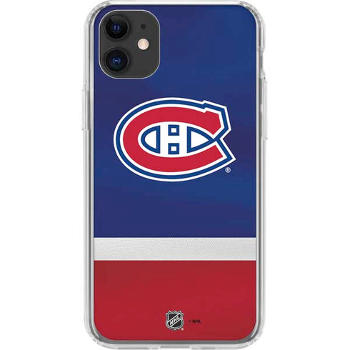 NHL Montreal Canadiens Jersey iPhone 11 Clear Case