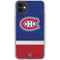 NHL Montreal Canadiens Jersey iPhone 11 Clear Case
