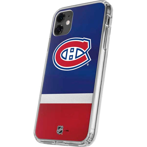NHL Montreal Canadiens Jersey iPhone 11 Clear Case