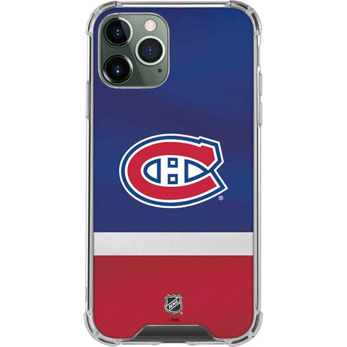 NHL Montreal Canadiens Jersey iPhone 11 Pro Max Clear Case