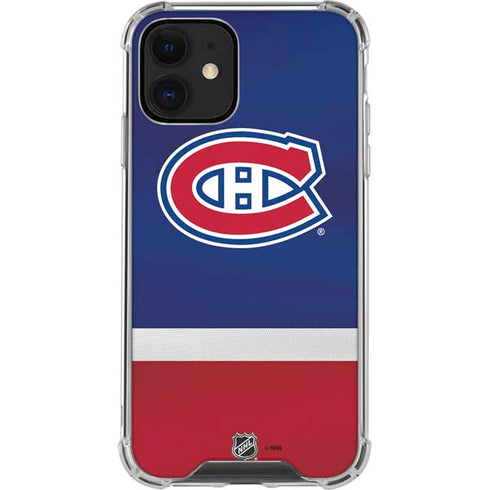 NHL Montreal Canadiens Jersey iPhone 12 Mini Clear Case