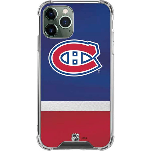 NHL Montreal Canadiens Jersey iPhone 12 Pro Clear Case
