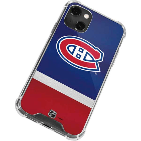 NHL Montreal Canadiens Jersey iPhone 13 Mini Clear Case