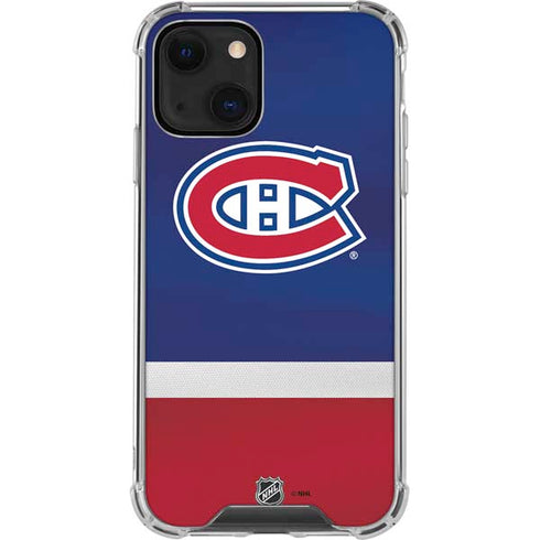 NHL Montreal Canadiens Jersey iPhone 14 Plus Clear Case