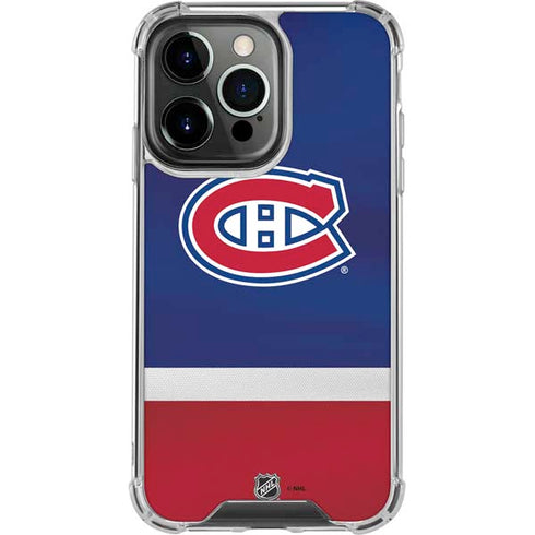 NHL Montreal Canadiens Jersey iPhone 14 Pro Clear Case
