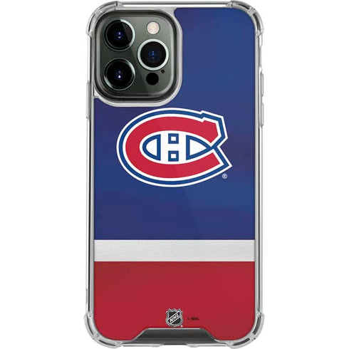 NHL Montreal Canadiens Jersey iPhone 14 Pro Max Clear Case