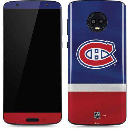 NHL Montreal Canadiens Jersey Moto G6 Skin