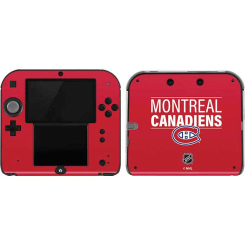 NHL Montreal Canadiens Lineup Nintendo 2DS Skin