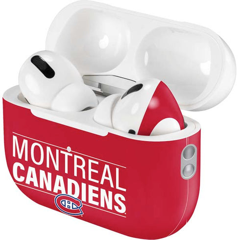 NHL Montreal Canadiens Lineup AirPods Pro 2nd Gen Skin