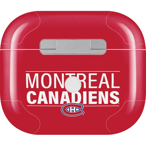 NHL Montreal Canadiens Lineup Apple AirPods (3rd Gen 2021) Skin