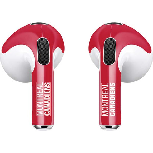 NHL Montreal Canadiens Lineup Apple AirPods (3rd Gen 2021) Skin