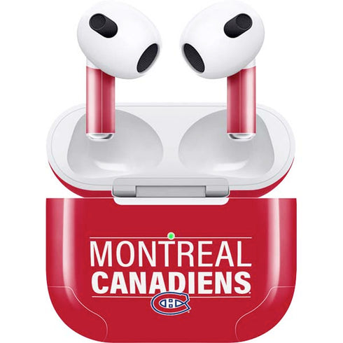 NHL Montreal Canadiens Lineup Apple AirPods (3rd Gen 2021) Skin
