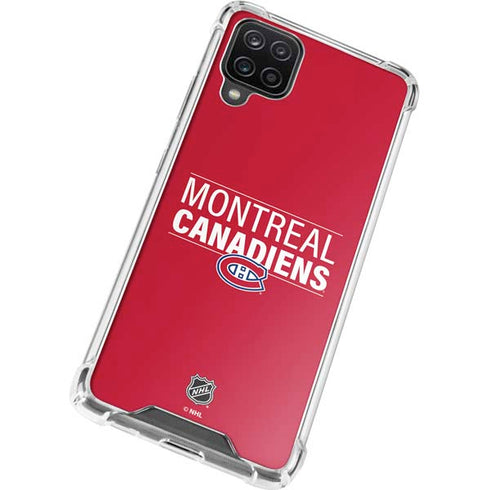 NHL Montreal Canadiens Lineup Galaxy A12 Clear Case