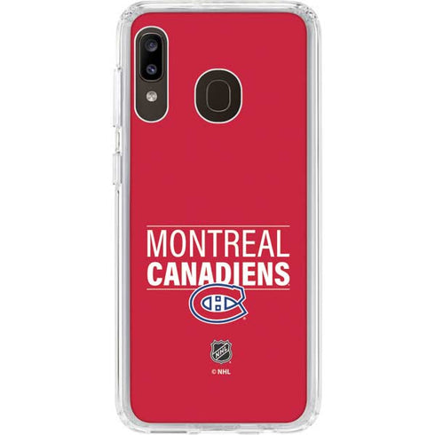 NHL Montreal Canadiens Lineup Galaxy A20 Clear Case