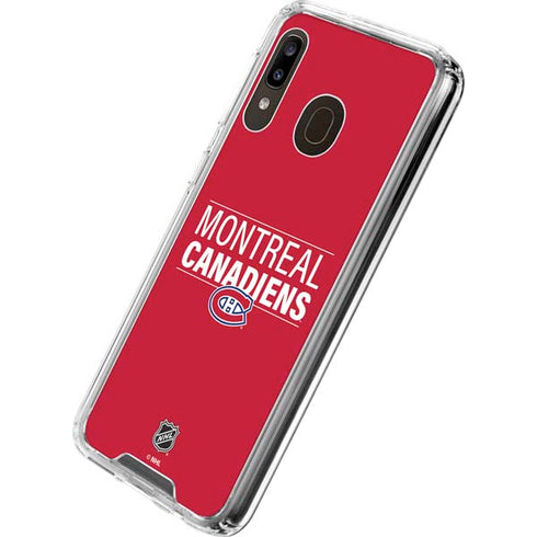 NHL Montreal Canadiens Lineup Galaxy A30 Clear Case