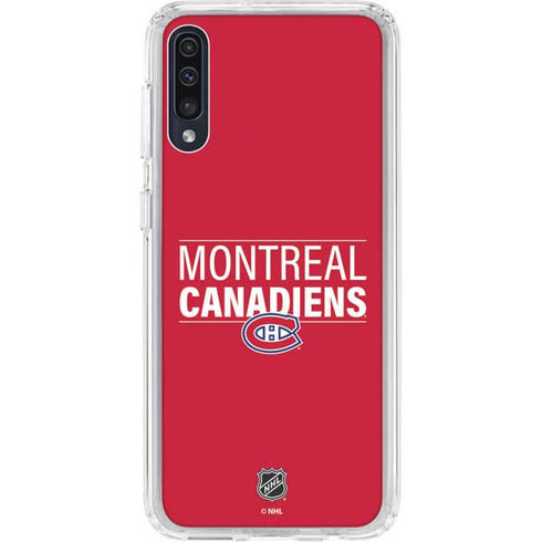 NHL Montreal Canadiens Lineup Galaxy A50 Clear Case