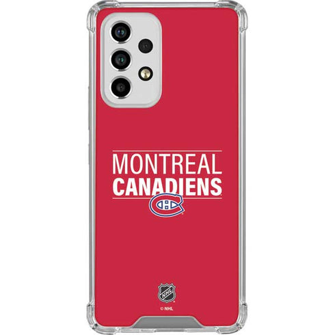 NHL Montreal Canadiens Lineup Galaxy A53 5G Clear Case